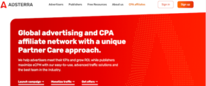 Adsterra advertising network- Adsense alternative