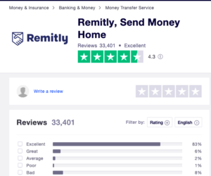 Remitly trustpilot review