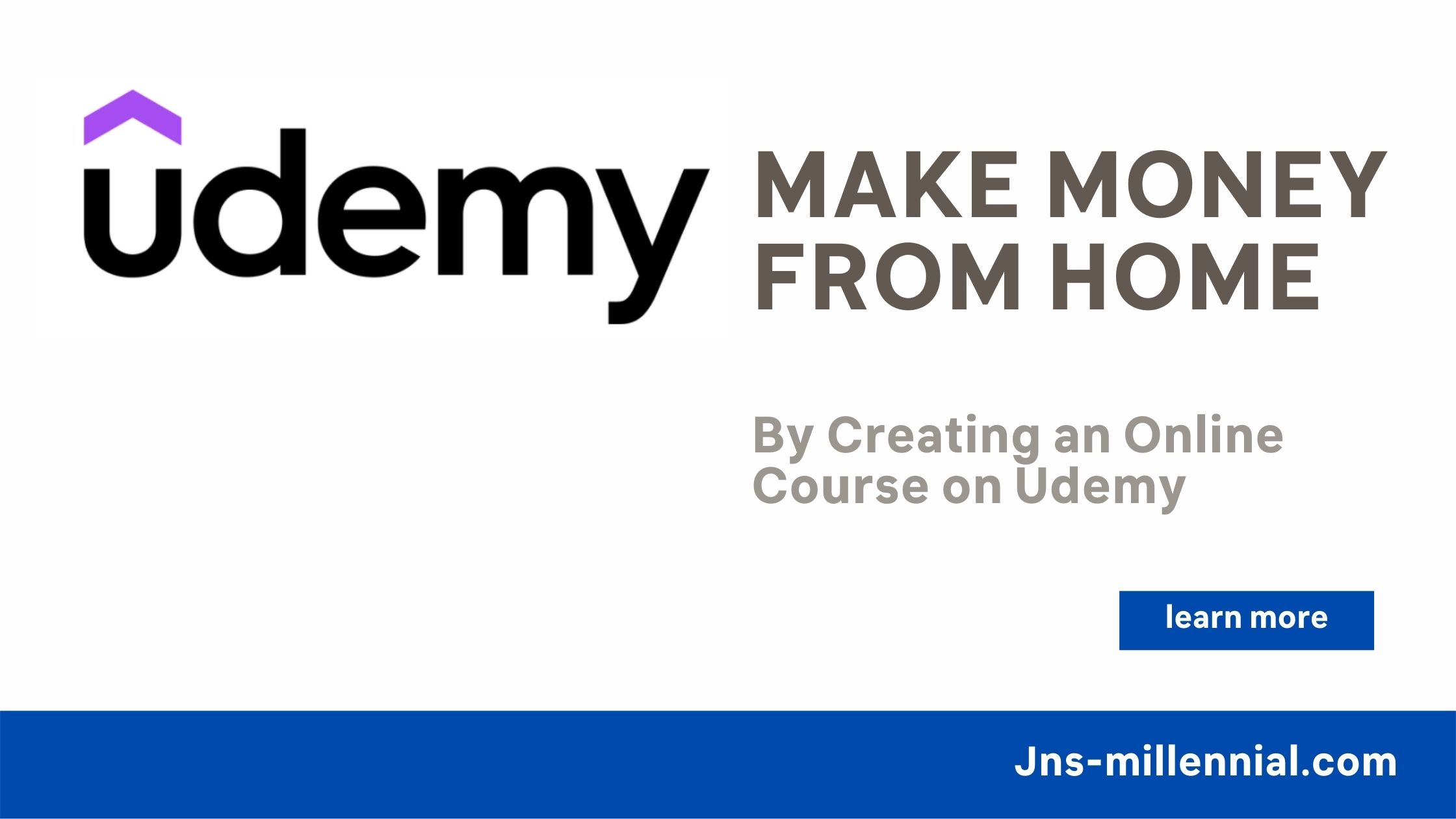 Make money from home by creating an online course on Udemy