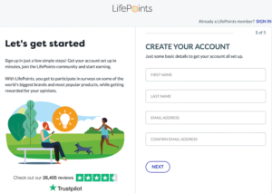 How to sign up with LifePoints