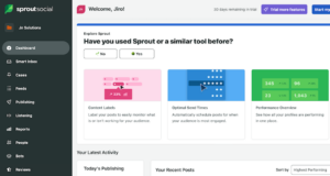 Sprout social dashboard